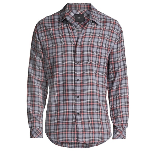 RAILS Men's Wyatt Plaid Sport Button Up Shirt in Valencia Steele (Blue Gray) - Picture 1 of 13